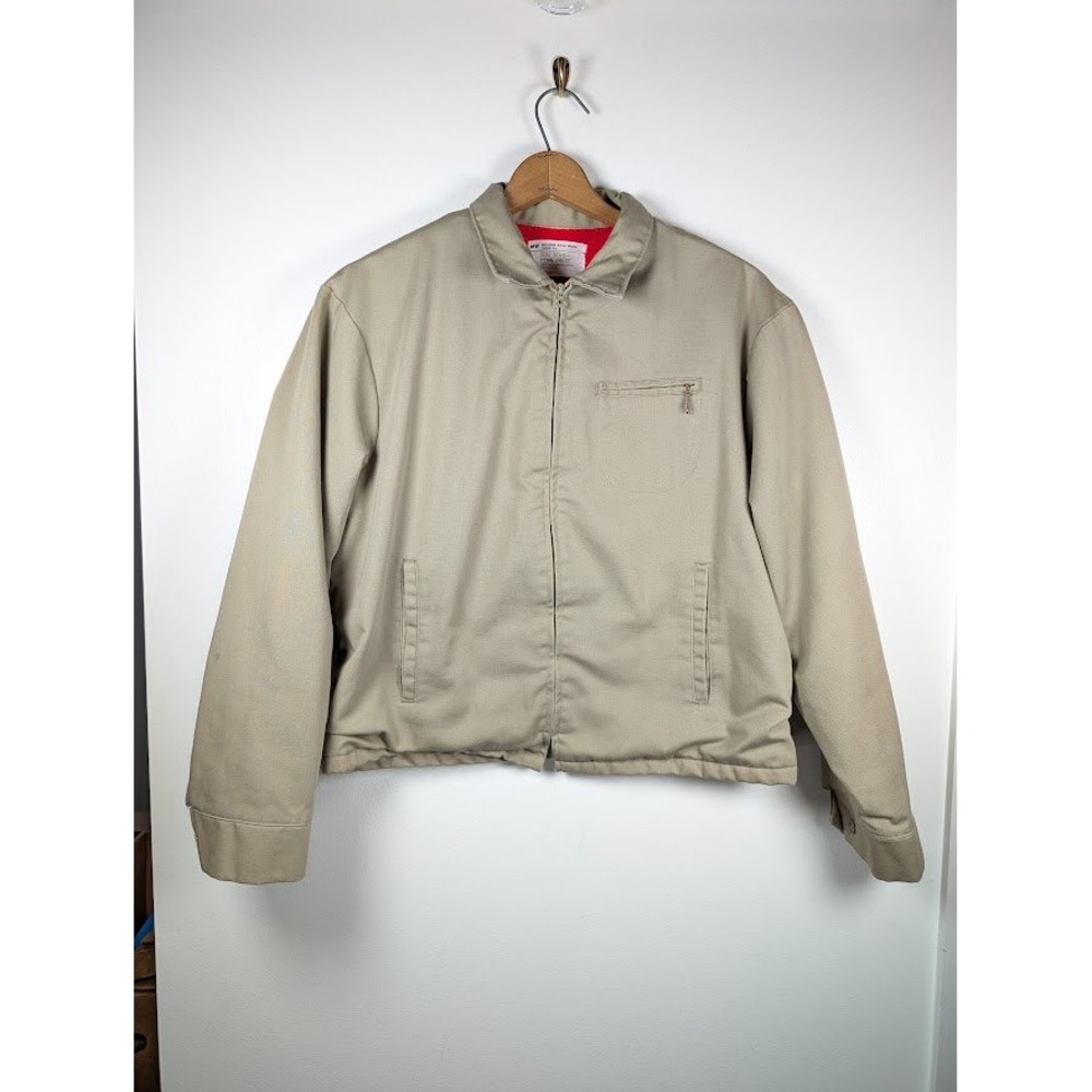 Vintage Big Mac JC Penney Big Mac Flannel Lined Jacket Size Large XL Twill 70s